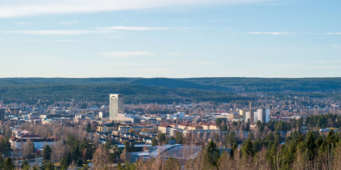 Vy över skellefteå