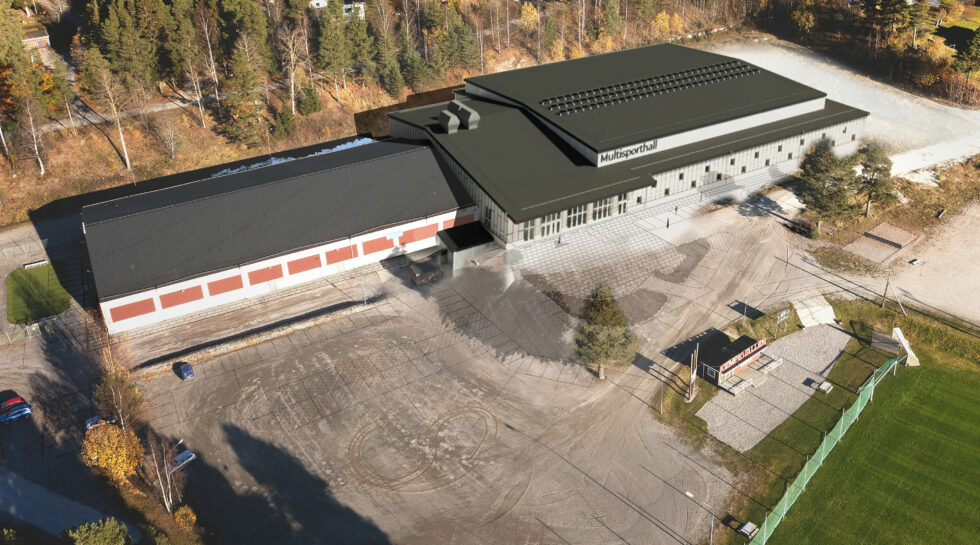 Den nya multisporthallen i örnsköldsvik byggs ihop med nuvarande Modohallen.