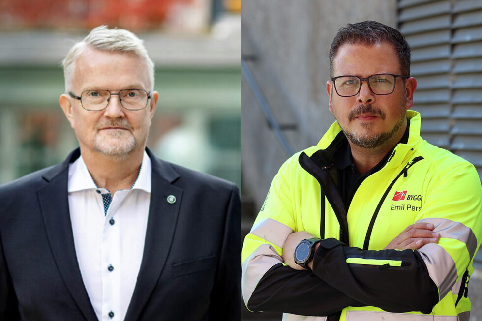 Mats Åkerlind, förhandlingschef Byggföretagen och Emil Persson, Byggnads avtalssekreterare, om avalsrörelsen. Foto: Byggföretagen, Terese Perman