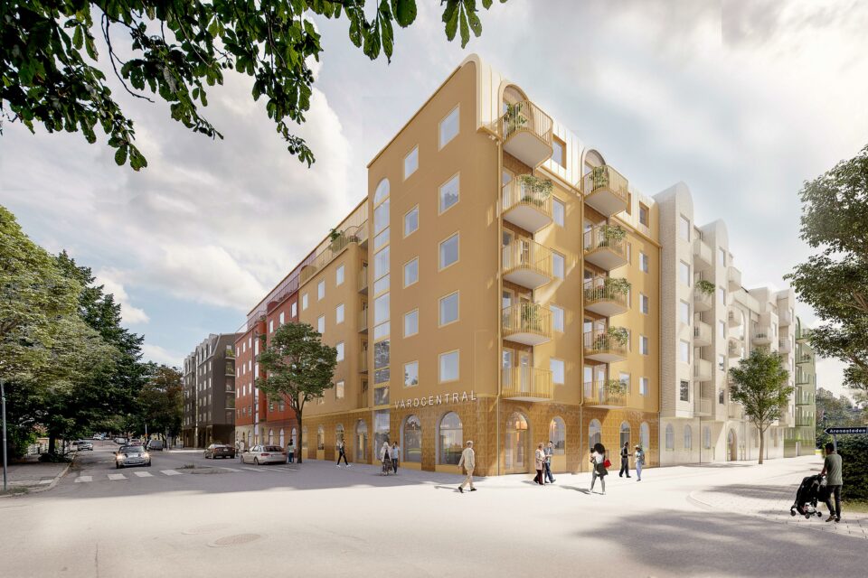 Veidekke bygger nytt bostadskvarter i Råsunda